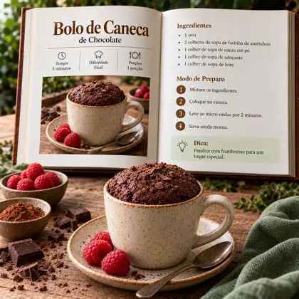 Página do e-book: Bolo de caneca