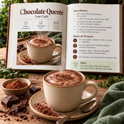 Página do e-book: Chocolate quente