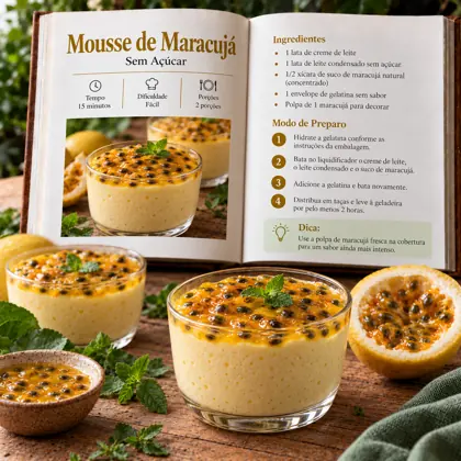 Página do e-book: Mousse de maracujá